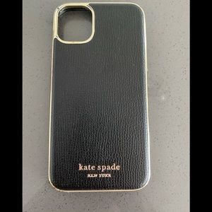 Black Kate Spade Leather IPHONE 11 Cellphone Case